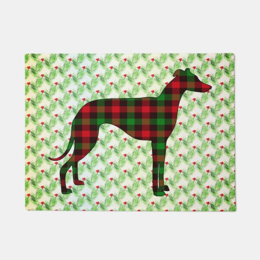 Greyhound Holiday Fußmatte (Vorderseite)