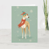 Greyhound Holiday Greeting Karte (Vorderseite)