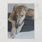 Greyhound Hund Art Postkarte (Vorderseite)