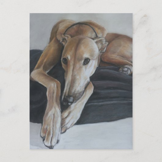 Greyhound Hund Art Postkarte (Vorderseite)