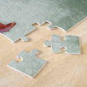 Greyhound Hund floral auf grün Puzzle (Seite)