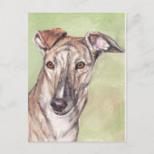 Greyhound Hund Hunde Kunst Postkarten (Vorderseite)