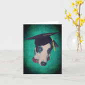 Greyhound Hund in Graduation Cap Note Card Karte (Gelbe Blume)