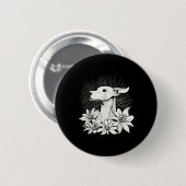 Greyhound Hund Lover Retro Style Tattoo Button (Vorne & Hinten)