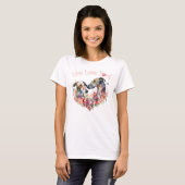 Greyhound Hund Mama Floral T-Shirt (Vorne ganz)