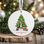 Greyhound Hund Personalisiert Weihnachten Keramik Ornament
