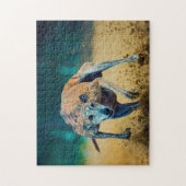 Greyhound Hund. Puzzle (Vertikal)