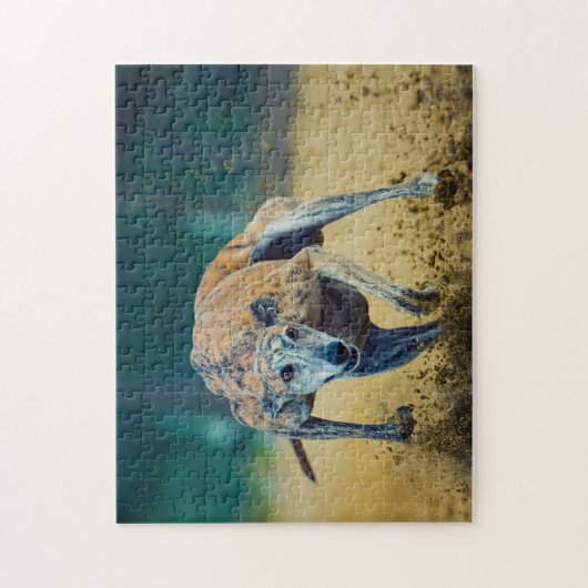 Greyhound Hund. Puzzle (Vertikal)