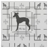 Greyhound Hund Rescue Joann Fabric Iggy Stoff (Nahaufnahme)