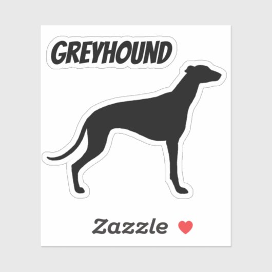 Greyhound Hund Silhouette Cool Canine Vinyl Sticke Aufkleber (Blatt)