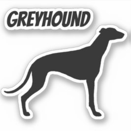 Greyhound Hund Silhouette Cool Canine Vinyl Sticke Aufkleber