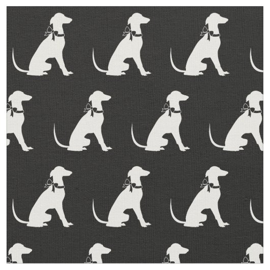 Greyhound Hund Silhouette Haustier Stoff (Nahaufnahme)