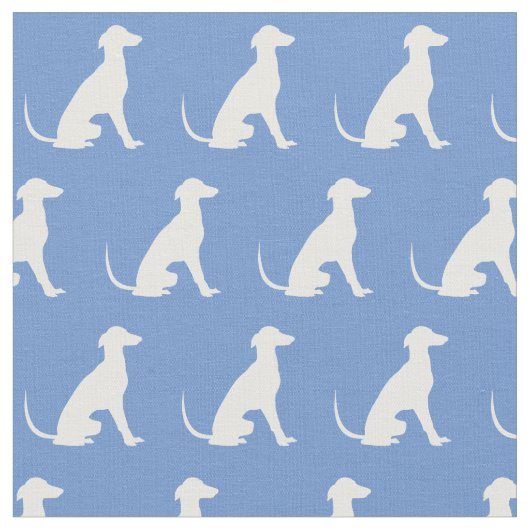 Greyhound Hund Silhouette Pet Light Blue Stoff (Nahaufnahme)