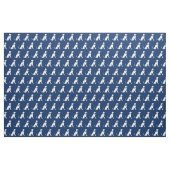 Greyhound Hund Silhouette Pet Navy Blue Stoff (Fat Quarter (45,7 x 55,9 cm))