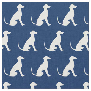 Greyhound Hund Silhouette Pet Navy Blue Stoff