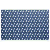 Greyhound Hund Silhouette Pet Navy Blue Stoff (Fat Quarter (45,7 x 55,9 cm))