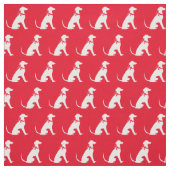 Greyhound Hund Silhouette Rotes Tier Stoff (Muster)
