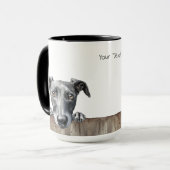 Greyhound Hund Tasse (Vorderseite Links)