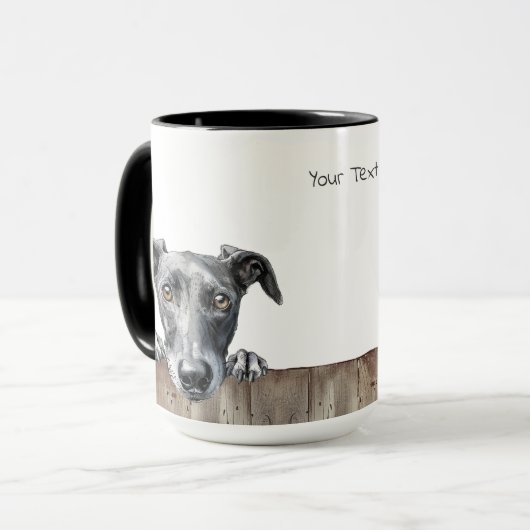 Greyhound Hund Tasse (Vorderseite Links)