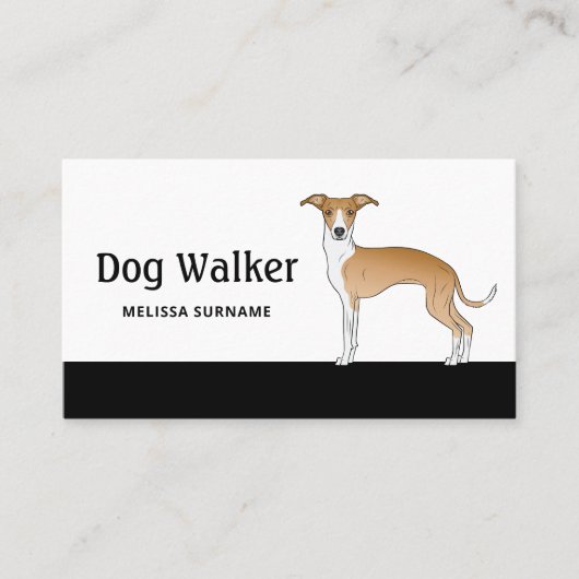 Greyhound - Hund Walker Visitenkarte (Vorderseite)
