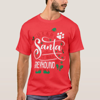 Greyhound Hund Weihnachten Hund brüten Junge Gesch T-Shirt