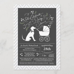 Greyhound Hunde Baby Duwer Gender Neutral Einladung