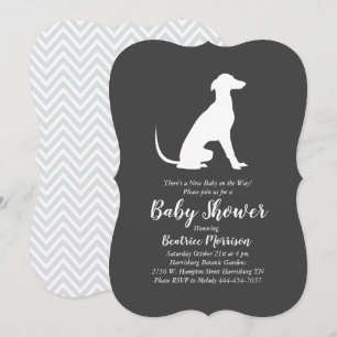 Greyhound Hunde Baby Duwer Gender Neutral Einladung