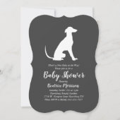 Greyhound Hunde Baby Duwer Gender Neutral Einladung (Vorderseite)