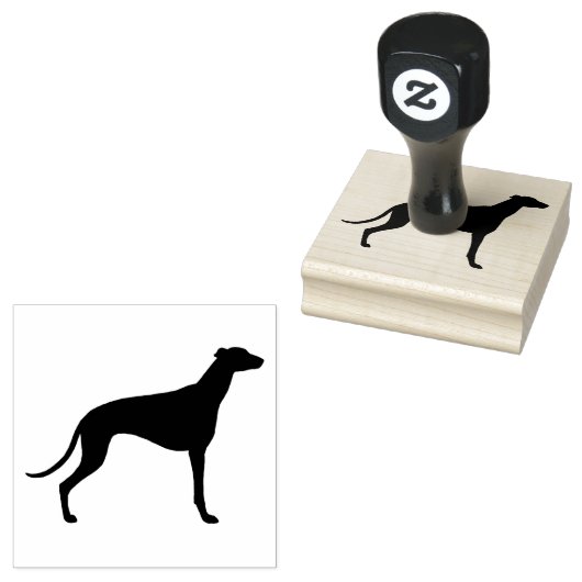 Greyhound Hunde Silhouette Gummistempel (Stempel)