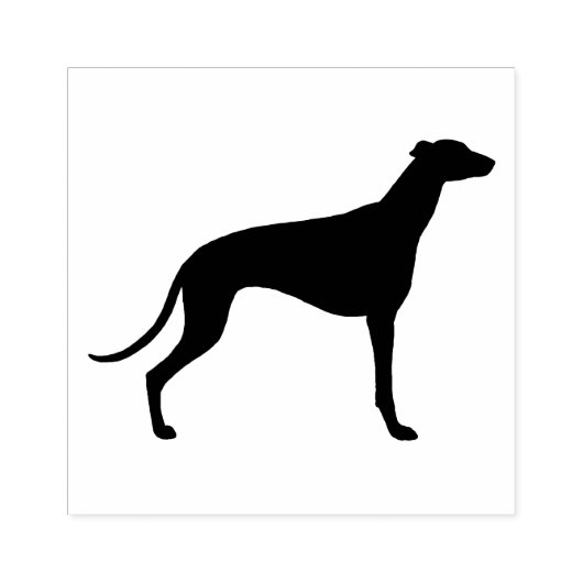 Greyhound Hunde Silhouette Gummistempel (Prägung)