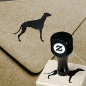 Greyhound Hunde Silhouette Gummistempel