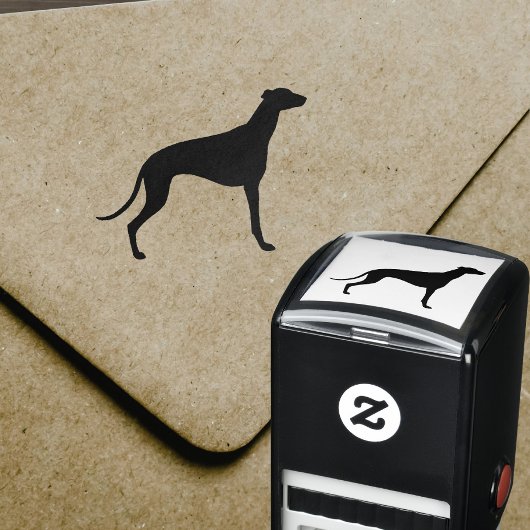 Greyhound Hunde Silhouette Permastempel