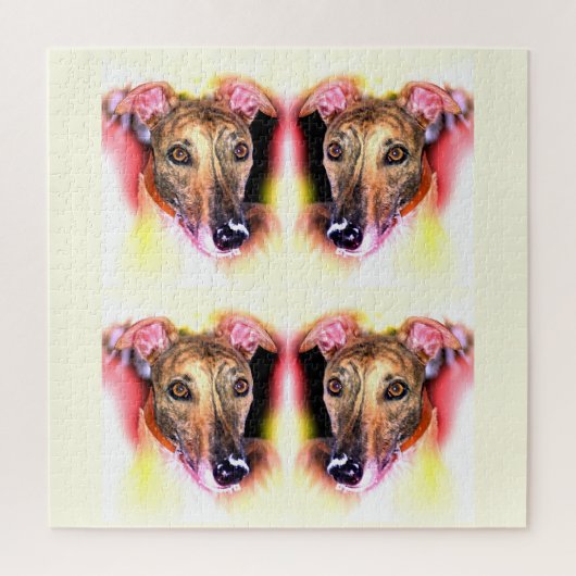 Greyhound Hunde und Tierkunst Puzzle (Vertikal)