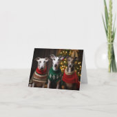 Greyhound Hunde Weihnachtskarte Karte (Vorderseite)