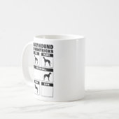 Greyhound Hundetricks Britische Windhund Tricks Kaffeetasse (Vorderseite Links)