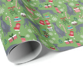 Greyhound Hundeweihe Geschenkpapier (Rolleneckpunkt)