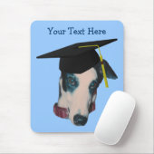 Greyhound in Graduation Cap Funny Dog Mousepad (Mit Mouse)