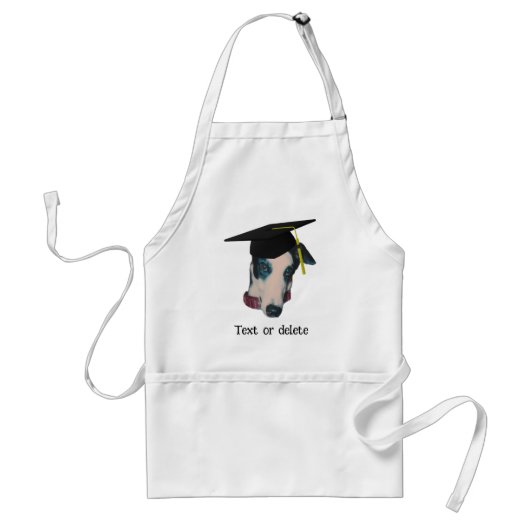 Greyhound In Graduation Cap Funny Personalized Schürze (Vorne)