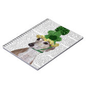 Greyhound in Grüner Nylonhut 2 Notizblock (Linke Seite)