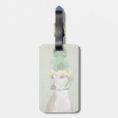 Greyhound in Grüner Nylonhut Gepäckanhänger (Rückseite vertikal)