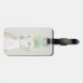 Greyhound in Grüner Nylonhut Gepäckanhänger (Rückseite horizontal)