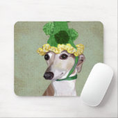 Greyhound in Grüner Nylonhut Mousepad (Mit Mouse)