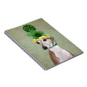 Greyhound in Grüner Nylonhut Notizblock (Rechte Seite)