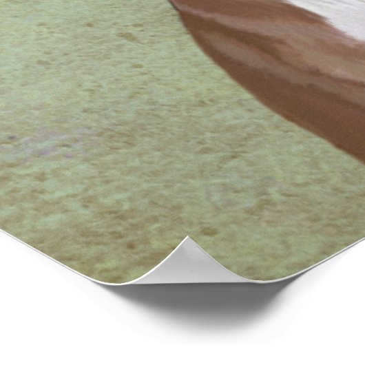 Greyhound in Grüner Nylonhut Poster (Ecke)