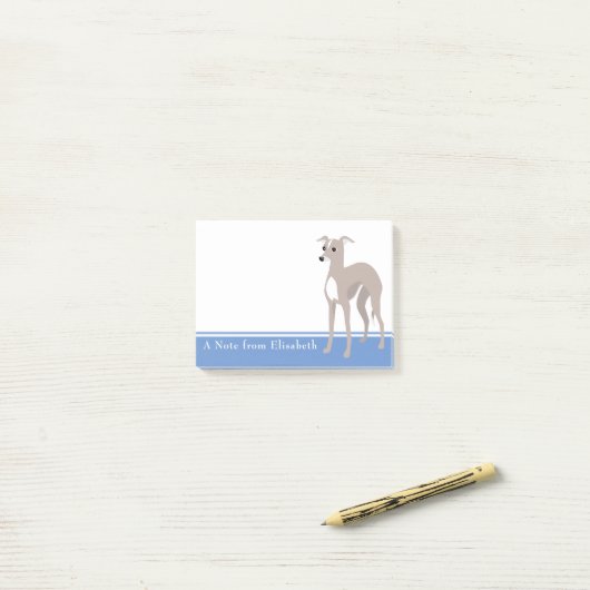 Greyhound-Individuelle Name Post-it Klebezettel (Auf Schreibtisch)