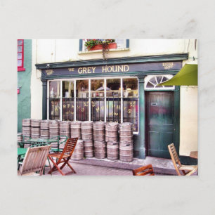 Greyhound Irish Pub Postcard Postkarte