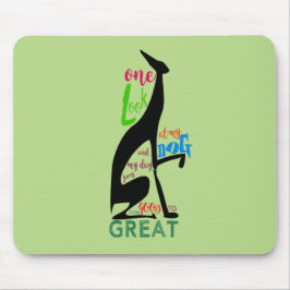 Greyhound Italienische Silhouette Liebe My Dog Sti Mousepad