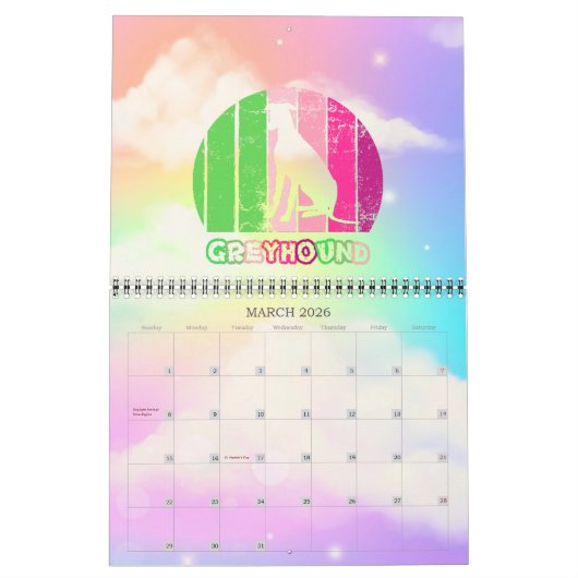 Greyhound-Kalender Kalender (Mär 2026)