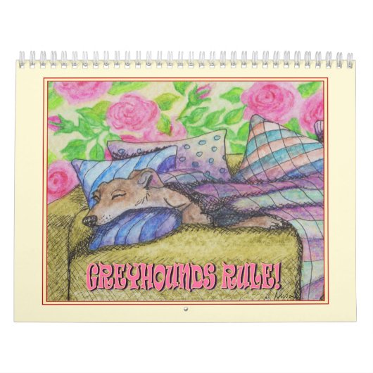 Greyhound-Kalender - Mauerkalender für Hundeliebha Kalender (Titelbild)