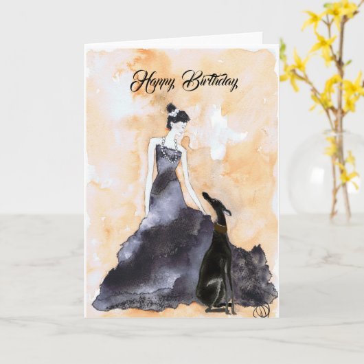 GREYHOUND KARTE (Gelbe Blume)